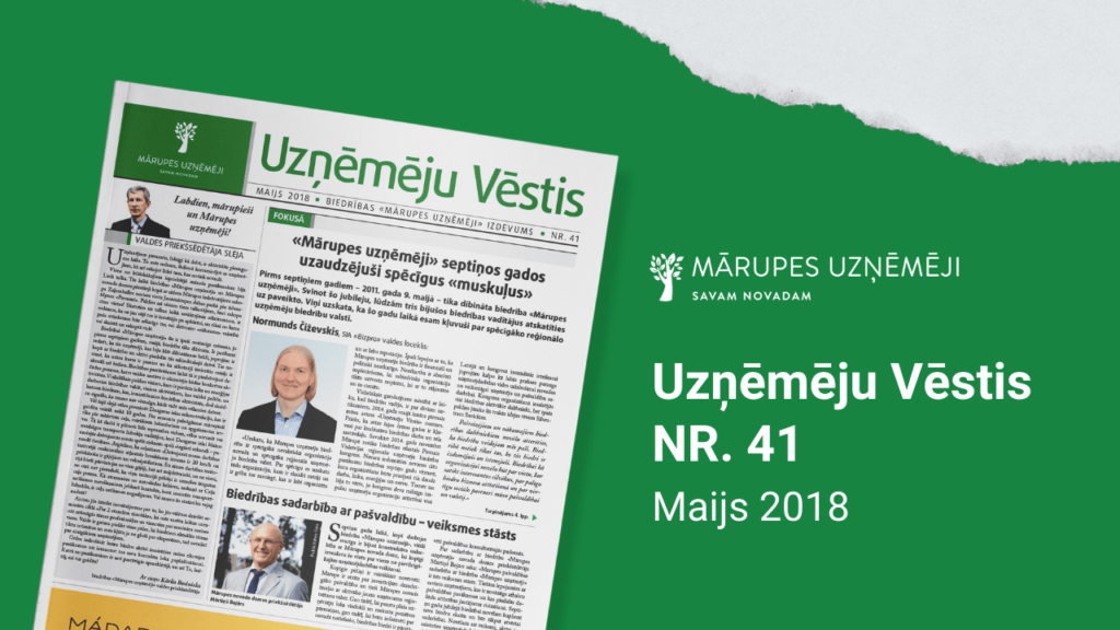 2018. gada maija Mārupes Uzņēmēju vēstis