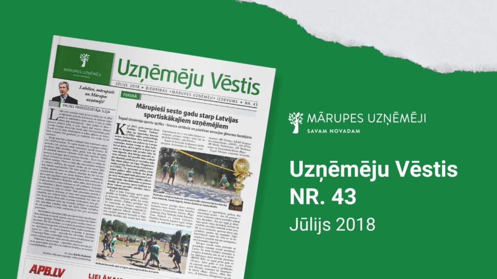 2018.gada jūlija Mārupes uzņēmēju vēstis